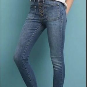 Pilcro and the Letterpress High-Rise Denim Leggings